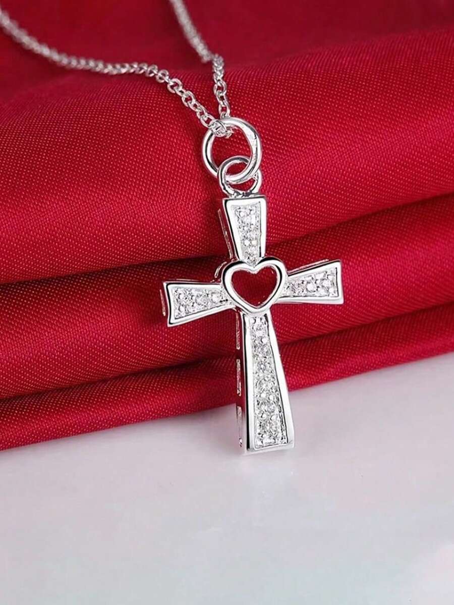 1 buc farmece clasic cruce pandantiv colier pentru femei bijuterii de nuntă petrecere, cadou de sărbători