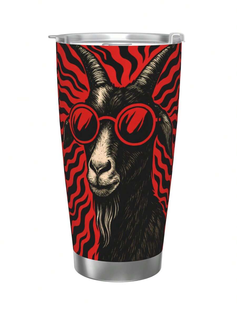 Dop Goat 20oz Tumblers Travel Mugs Beer Cup With Straw Lid Stainless Steel Vacuum Insulat Thermal Water Bottle For Car Coffee - White - View 1