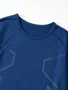 2 Peças Conjunto de Roupa Térmica Masculina, Camiseta + Calça Térmica de Outono/Inverno, Conjunto de Roupa Térmica Adulta com Gola Careca