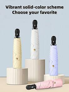 The Creative Minimalist Sun Umbrella, The Pocketed Sun Umbrella, The Black Vinyl Sunshade, The Compact Sunshade, With A Pocket Design The Size Of A Palm, Is Easy To Fold And Can Be Easily Tucked Into A Bag Or Pocket, Making It Convenient To Carry. The Outer Layer Adopts A Minimalist Solid Color Style, With Various Styles,