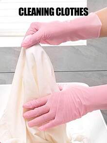 100/10/1pc (S, M, L, XL) Disposable Nitrile Gloves Pink Nail Polish/Tattoo/Eyelash Embroidery/Makeup Non Dirty Hand Protective Gloves Kitchen Dishwashing And Cleaning Rubber Household Nitrile Gloves Halloween, Christmas And Other Holiday Party Use - Pink - View 6