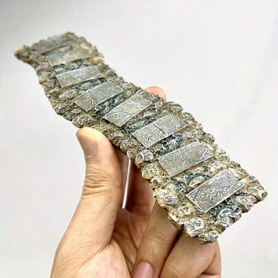 1 st vintage grå stenvägsdekoration, mikrolandskapsprydnad, hartsmodell, byväg, fridfullt skrivbordstillbehör