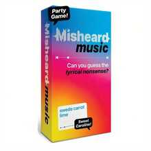 误听歌词：500张快节奏成人卡牌游戏，适合派对、复活节、斋月、母亲节等场合，无需电源，卡牌经久耐用，是单身派对和音乐爱好者的理想之选，充满活力的卡牌游戏，音乐派对游戏之夜 - 彩色 - 查看 7