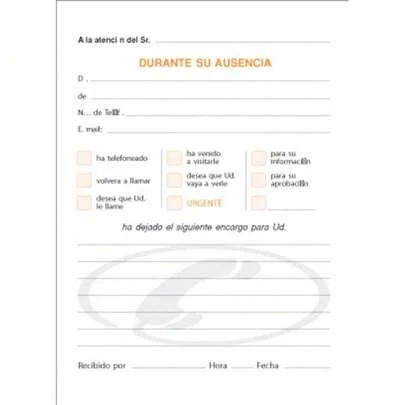 campus Talonario de Llamadas Telefónicas Plus Office 153mm x 100mm - Bloc con 100 Hojas de Registro, Práctico para Oficina ✅ Entrega 24/72h a España (península)