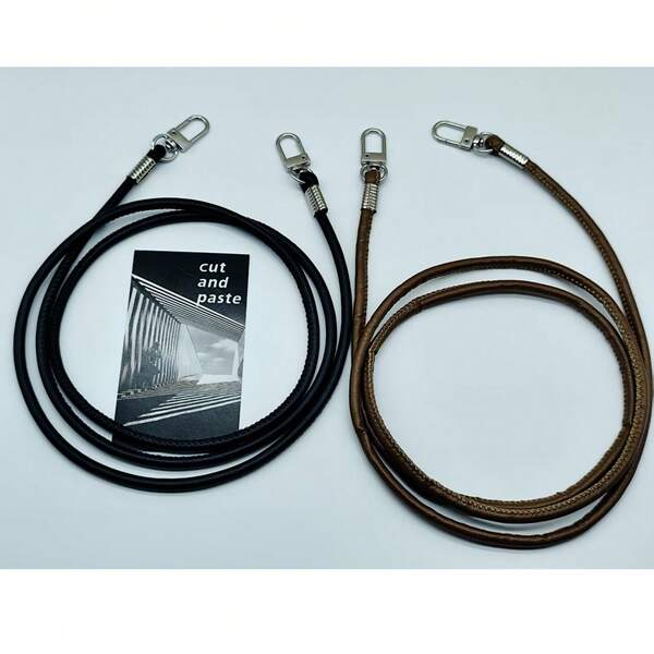 1pc Elegant Black Faux Leather Crossbody Phone Lanyard, Versatile Side Shoulder Strap With Integrated Phone Case, Includes 1 Transparent Clip