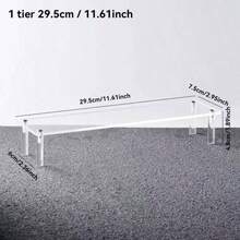 1 pièce Présentoir de rangement et d'affichage de modèle de voiture en acrylique transparent pour bureau, Étagère de rangement en acrylique pour organiser les figurines, Présentoir à étages pour jouets de bureau, Présentoir de rangement et d'affichage pour petits objets décoratifs.