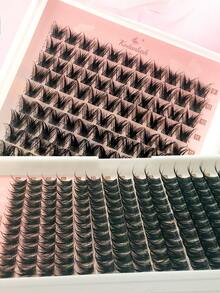 D Curl 176 PCS Lash Clusters Wispy Cluster Eyelash Extensions Puffy Individual Lashes 9-16mm Waterproof Natural Lash Extension DIY Cluster Lashes With Soft Thin Band - D - Xem 4