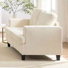 Modern Chenille Fabric 56" Width Loveseat Sofa, 2-Seater Sofa Couch For Living Room,Short Sofa