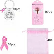 20pcs Breast Cancer Promotional Accessories, Breast Cancer Women's Inspirational Gifts, Women's Pink Breast Cancer Promotional Decorations, Red Ribbon Brooches,Including Transparent Gauze Bag And Greeting Card, Women's Love Friendship Party Encouragement Gift,Car Keychains Car Accessories Bag Charm School Cute Goth Y2k Halloween Accessories Teachers Day Bag Accessories Lanyards With Id Holder Car Accessories Bag Charms - Multicolor - View 19