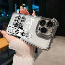 Cool B-Blue L-Lock Anime Flat Phone Case For IPhone 16e 16 15 14 13 12 11 Pro Max X XR XSMax 7 8 6 Plus Anti-Fall Airbag - DDW-249hkx340a3 - Xem 2