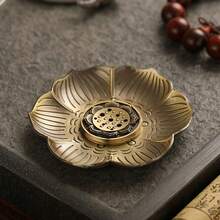 Plum Blossom Metal Aromatherapy Diffuser: Odorless And Durable Stand | Dual-Purpose For Yoga Meditation And Home Decor | Elegant Holder For Aromatherapy Sticks | Ideal Gift For A Spa Atmosphere - Bronze - View 5