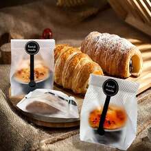 100 Piezas de Bolsas de Plástico Translúcido para Galletas y Dulces - Blanco - Ver 9