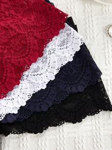 4pcs/Pack Women Sexy Lace Briefs - Multicolor - View 5