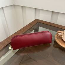 小巧优雅的化妆包，方便携带的化妆刷收纳袋，旅行和日常使用，适合学生，大容量多功能化妆包，柔软可折叠便携式设计学校用品旅行必需品化妆包假日必需品化妆包化妆包化妆袋化妆收纳袋假日冬季豹纹腊肠犬女士礼物送给女士的返校用品