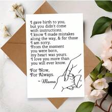 1pc Charming Greeting Cards For All Occasions - Perfect For Mother's Day, Valentine's, Birthdays & More - Includes Envelopes, Ideal For Sons & Daughters