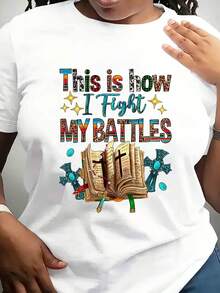 This Is How I Fight My Battles Shirt Tshirt Country Women T-Shirt Summer Graphics Tees,220g