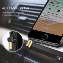 3.5mm Audio Cable Jack 3.5 Aux Cable Male To Male Speaker Headphone For Phone Car MP3/ 4 Mobile Phone Aux Cord Wire - màu đen - Xem 2