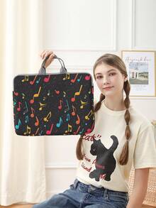 猫咪印花笔记本电脑内胆包，笔记本电脑包，笔记本电脑保护套，平板电脑收纳包，笔记本电脑拉链内胆包，学生/商务笔记本电脑包，旅行笔记本电脑内胆包，防水便携男士笔记本电脑包 - 彩色 - 查看 8