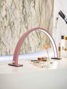 15.74 In/22.44 In White/Pink Crescent Shape Nail Lamp,USB Push Button Plug Desktop Lamp,For Nail Fill Lighting, Vanity, Handmade Desk, Nightstand,Monochromatic White Light - white light - View 6