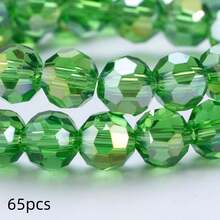 3 4 6 8毫米圆形水晶珠多面彩色玻璃珠散珠隔珠适用于珠宝制作针线活手链项链DIY - 32面球珠 - 查看 36