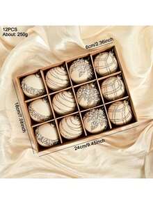 12 6cm Christmas Ball Decorations Christmas Tree Party Decorations New Year Christmas Pendants Silk Velvet Balls 2026 Home Decor Christmas Decorations Room Decor Winter Christmas Decorations Home Christmas Gifts Christmas Decor - Multicolor - View 13