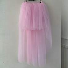 Women's Colorful Stylish Asymmetrical Tulle Skirt, Europe And America Design, Sexy Hem, Suitable For Daily Wear And Stage Performance - Multicolor - View 5