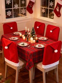 20Pcs/Set Christmas Chair Back Cover 23.6*20in Removable And Washable Dinner Chair Cover For Christmas Dining Room, Kitchen, Living Room Home Decoration Christmas Decorations,Christmas Decoration Christmas Chair Cover Soft Touch Non-Woven Chair Cover Christmas Table Decoration Santa Hat Christmas Gifts - Multicolor - View 7