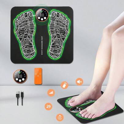 Electric Massage Pad EMS Foot Massager With 8 Modes 29 Gears For Muscle Stimulation Deep Relaxation Stress Relief And Recovery Sleep Aid