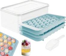 Mini Sphere Ice Cube Tray X 2 And Holder Blue - Blue - View 1