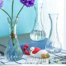 Mini Vaso de Vidro 15cm Design Espiral Decorativo Sala Casamento - Transparente - Visão 4