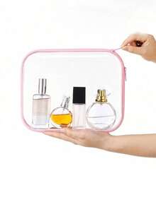 Transparent Hard Zipper Protective Case Hard Plastic Zipper Bag Cloth Bag Transparent Zipper Bag Plastic Storage Box Portable Travel Box, Black Toy Building Block Storage Bag, Digital Product Storage - Multicolor - View 13