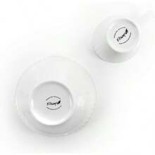 Hayes 16 Piece Square Porcelain Dinnerware Set In White - White - Round 2 - View 4