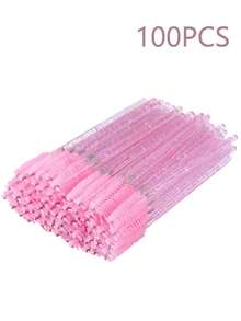 500/100/50PCS Disposable Crystal Pink Eyelash Brushes - Bendable Mascara Wands With Container, Professional Spoolies For Lash Extensions, Eyebrow Grooming & Castor Oil Application,Eyebrow Brush,Eyeshadow Brush,Spoolie,Spoolie Brush - Pink - View 10
