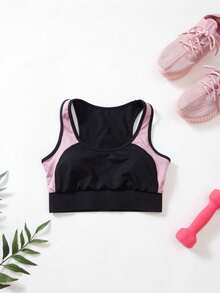 3 件套女士运动套装，拉链拼接连帽衫和哈伦裤，户外跑步健身健身房服装 - 紫色 - 查看 5