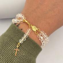 18k Gold Plated Double Rosary Bracelet - Trong sáng - Xem 2