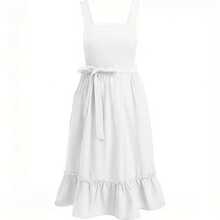 1pc Vintage European Apron Artistic Florist Design Ruffled Hem Kitchen Baking Apron Solid Color With Nordic Style For Homewear Florist Wedding - Multicolor - View 13