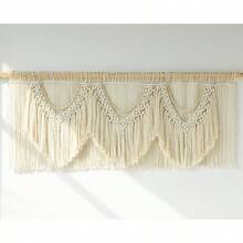 JIAWRI   IOWER Macrame Wall Decor 75 W X 35 L Extra Large Macrame Wall Hanging Craftsmanship Boho Wall Decor  Zhang - 米色 - 查看 5