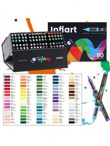 48/60/80/120/168/240 Ensemble de stylos marqueurs acryliques de couleur, emballage magnétique, pointe de stylo souple, avec système de contrôle d'encre automatique, graffiti puissant et couverture de coloriage, convient aux artistes, aux loisirs créatifs, à la canevas, au bois, au verre, aux rochers et aux tissus, très adapté pour la rentrée scolaire !