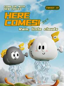 Wind-Up Dancing Cloud Toy, Mesmerizing Mini Dancing Cloud, White & Black Creative Wind-Up Cloud Toy That Can Twist & Slide, Twisting Cloud Wind-Up Toy, Children's Wind-Up Toy, Creative Stress Relief Intelligent Toy For Kids, Perfect Gift, Party Interactive Game, Birthday Gift, Holiday Gift