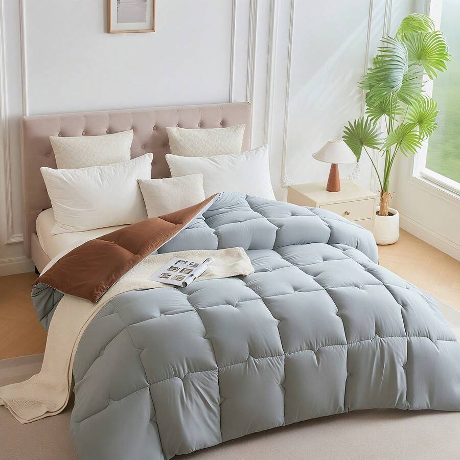 Comforters - Tan + Gray - View 1