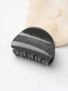 1pc Small Striped Hair Clip, Suitable For Women, Elegant Hair Accessory, Casual Hair Clip, Jaw Clip, Hair Clip, Claw Clip Winter Hair Clutch
