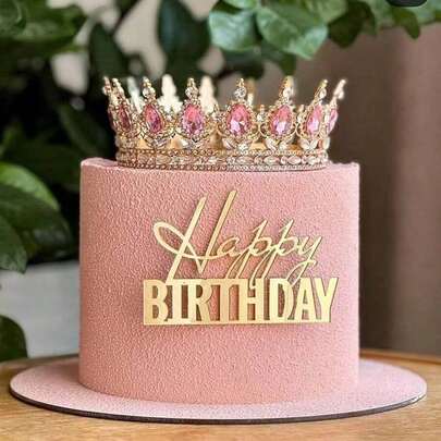 1pc Elegant Baroque Style Diamond Headpiece, Luxury Princess Bridal Crown, Shiny Round Headpiece, Exquisite Wedding Hair Accessory, Non-Washable, Jewelry For Special Occasions