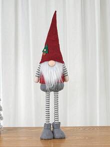 1 pièce Décoration de Gnome de Noël ajustable de 63 cm/24,8 pouces en rouge et gris, Rudolph, Cadeau de Noël, Décoration de sapin de Noël, Décoration d'intérieur mignonne, Décoration classique pour porte, fenêtre, fête, centre commercial, maison, cuisine, table