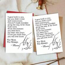 1pc Charming Greeting Cards For All Occasions - Perfect For Mother's Day, Valentine's, Birthdays & More - Includes Envelopes, Ideal For Sons & Daughters