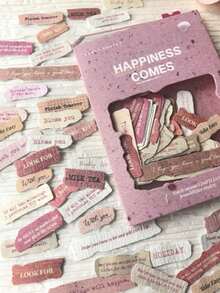 Pegatina decorativa con frase en inglés de textura natural, material para collage DIY, adecuado para diarios de balas, materiales de collage, tablas de cortar, diarios, cuadernos, mejores regalos para la temporada de regreso a la escuela, Acción de Gracias, Halloween, Navidad y el Día Nacional de Arabia Saudita.