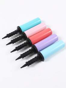 1pc Random Color Balloon Pump, Plastic Manual Balloon Inflator, Balloon Accessory, For Party,Christmas