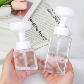 1pc Household Flower Foam Bubbler Creative Press Type Shower Gel Sub-Packaging Bottle Bathroom Emulsion Shower Gel Hand Washing Bubbler