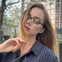 Women's Fashion Small Office - Siren Fake Glasses With Transparent Lenses - 紫色框架 - 查看 3