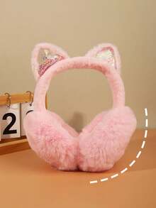 冬季耳套 - 女孩可爱耳罩 - 耳袋 - 保暖耳罩 - 毛绒耳朵耳套