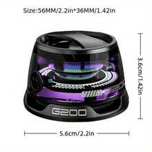 Mini Speaker With RGB Lighting, Bluetooth Speaker,Can Be Used As A Phone Stand, Magnetic Wireless Speaker, 5.1 Surround Sound, High Definition Audio, Dual Stereo Bass, Long-Lasting Rechargeable Polymer Battery, USB Type-C Charging, Portable For Travel & Outdoor Use(Black/Orange/Yellow - 黑色 - 查看 3